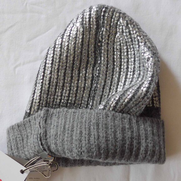 NWT Kaos Women’s OS Wool Mix Beanie Hat with Metallic Effect - Picture 5 of 12